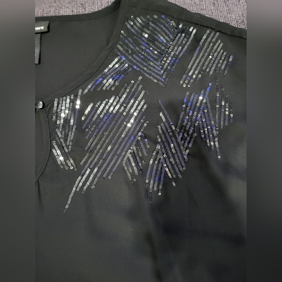 Lane Bryant Sheer Blouson Top - Picture 4 of 7